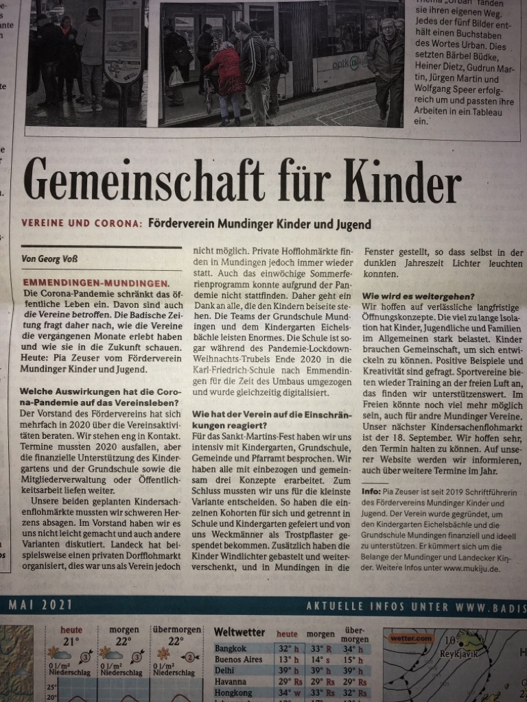 Interview Förderverein für Badische Zeitung